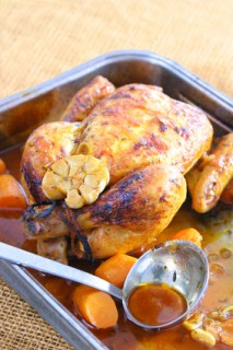 Golden roast chicken